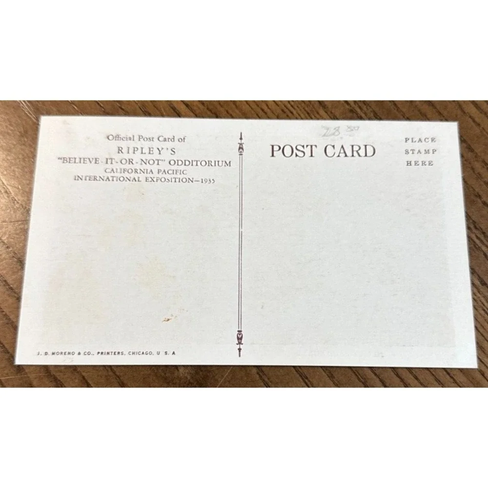 Ripley's Odditorium 1935 Postcard‎ Henry Paul Burke Charles Romano Cartoonist